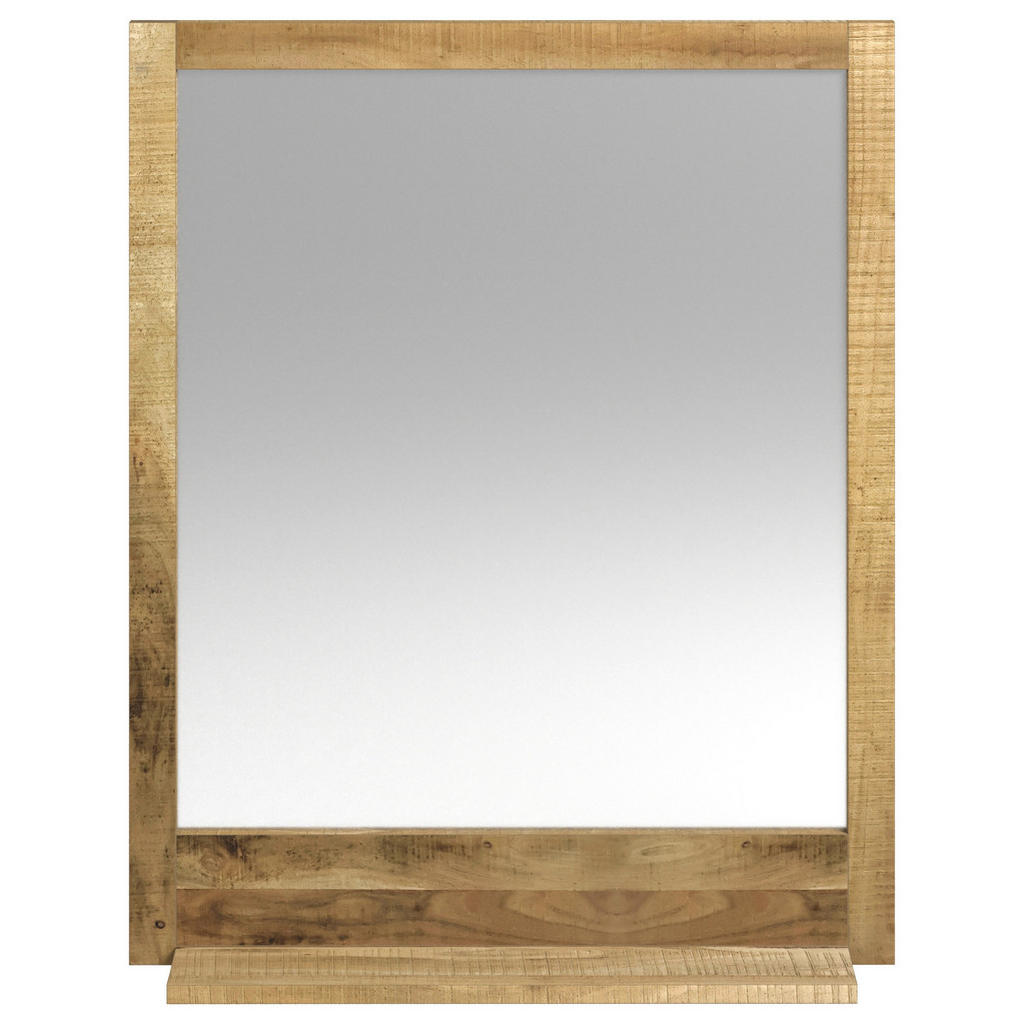 Thumbnail - Livetastic Badezimmerspiegel, Akazie, Holz, Glas, Akazie, furniert, massiv, Holz, rechteckig, 65x80x16 cm, Ablage, Badez...