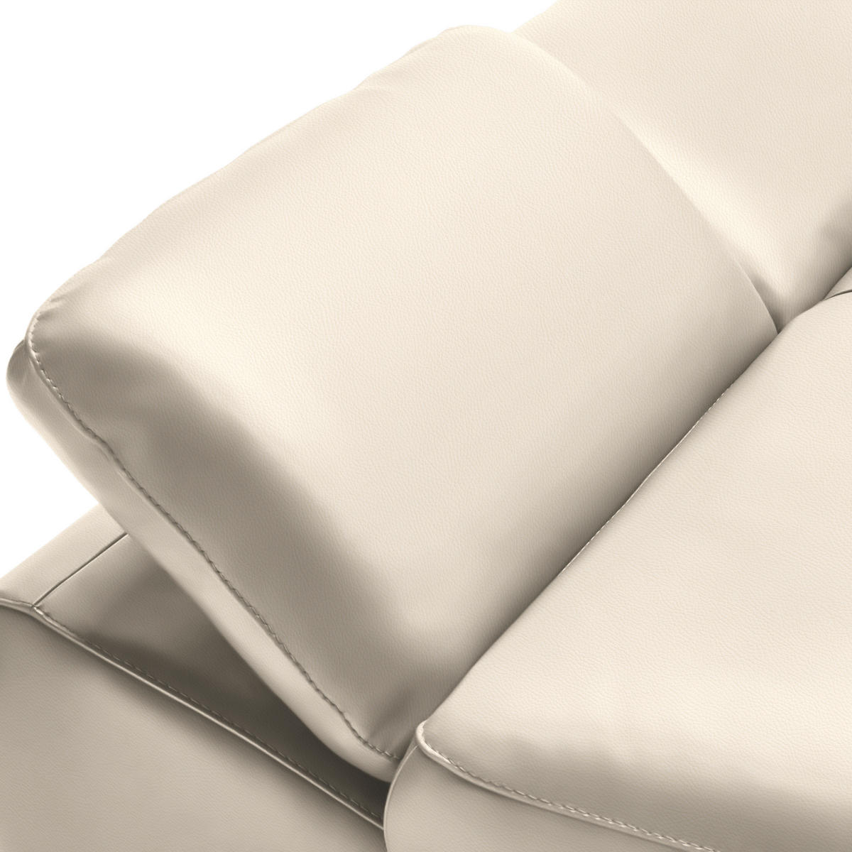 ECKSOFA in Echtleder Beige  183/286 cm  - Beige/Schwarz, Design, Leder/Metall (183/286cm) - Celina Home