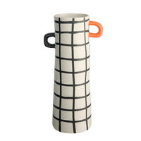 VAZA  keramika  - črna/krem barve, Basics, keramika (10/28cm) - ASA