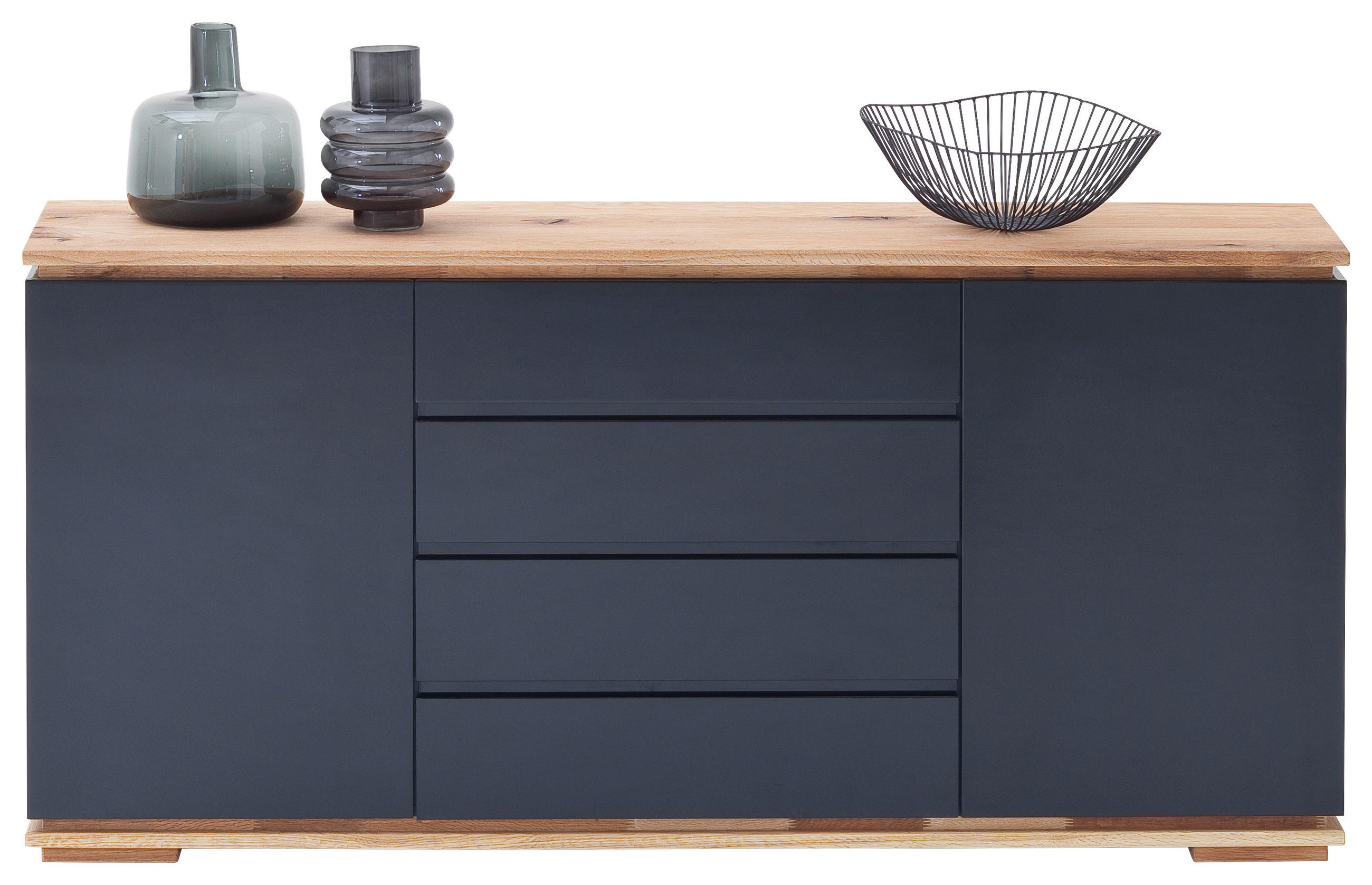 SIDEBOARD Chiaro  in 172/81/40 cm  - Eichefarben/Schwarz, Design, Holz/Holzwerkstoff (172/81/40cm)