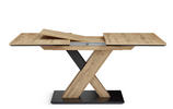 ESSTISCH 110-150/70/75,5 cm Schwarz, Eichefarben rechteckig  - Eichefarben/Schwarz, Design (110-150/70/75,5cm) - Cantus