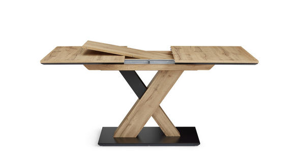 ESSTISCH in Holzwerkstoff 130(170)/85/75,5 cm - Eichefarben/Schwarz, Design, Holzwerkstoff (130(170)/85/75,5cm) - Cantus