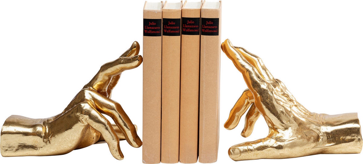 BUCHSTÜTZE - Goldfarben, Kunststoff (14/21/16cm) - Kare-Design