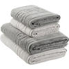 FROTTIERSET Anthrazit, Hellgrau 4-teilig  - Anthrazit/Hellgrau, Basics, Textil (50/100cm) - Esprit
