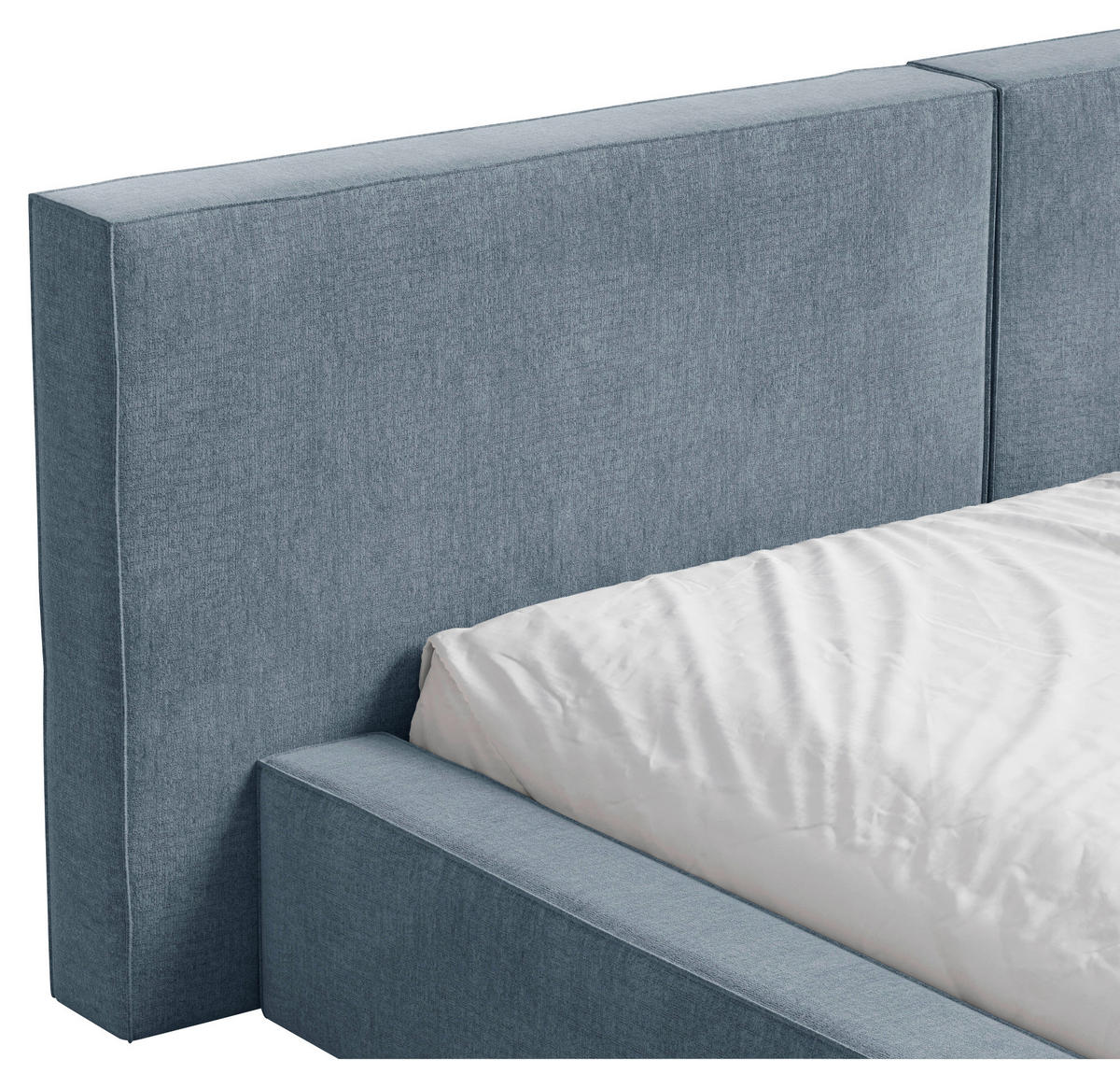 POLSTERBETT Bettkasten Blau 140/200 cm  - Blau/Schwarz, MODERN, Holz/Kunststoff (140/200cm) - MID.YOU