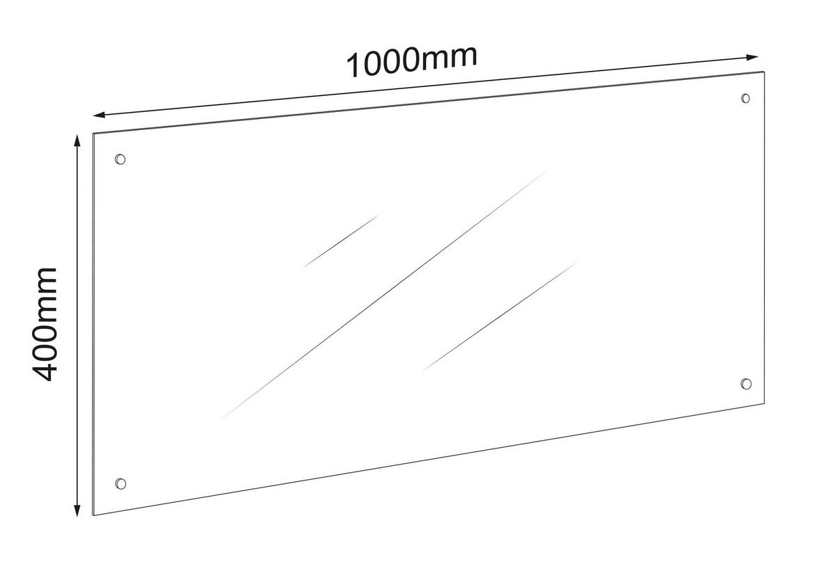 KÜCHENRÜCKWAND  - Klar, Trend, Glas (100/40cm) - MID.YOU