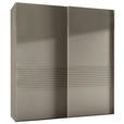 SCHWEBETÜRENSCHRANK 200/217/67 cm 3-türig Grau  - Grau, Design, Holzwerkstoff/Metall (200/217/67cm) - Novel