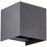 WANDLEUCHTE Hilly   - Dunkelgrau, Basics, Glas/Metall (10/10/10cm) - Brilliant