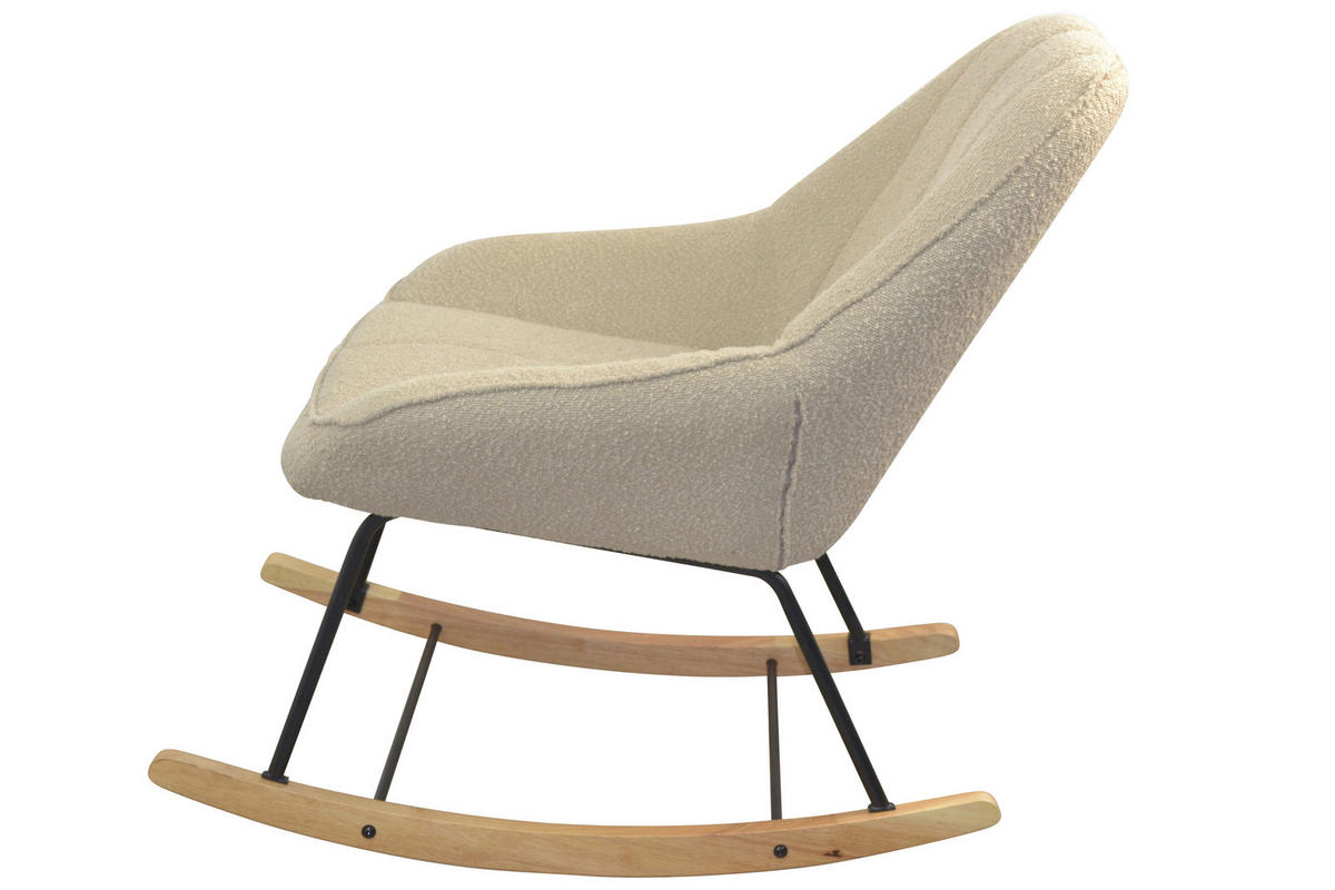 SESSEL Teddystoff Beige    - Beige/Naturfarben, Design, Holz/Textil (70/100/90cm) - MID.YOU