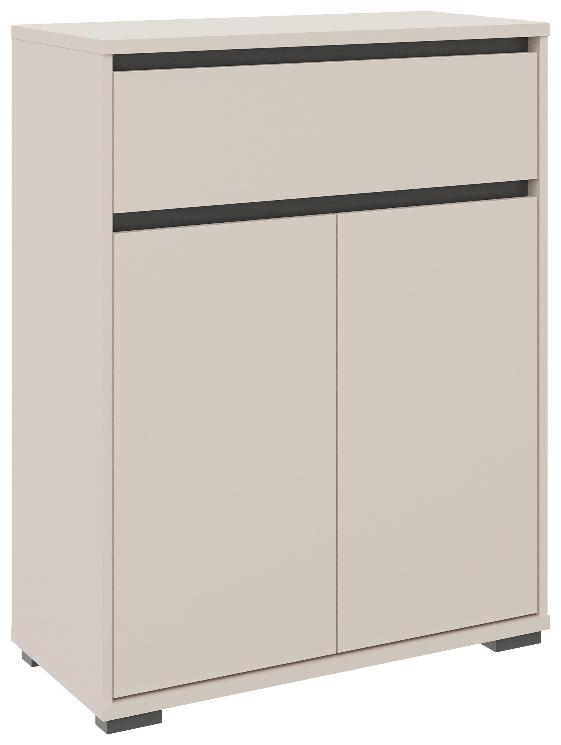 SCHUHSCHRANK Anthrazit, Kaschmir  - Kaschmir/Anthrazit, MODERN, Holzwerkstoff/Kunststoff (80/108,8/38cm) - Xora