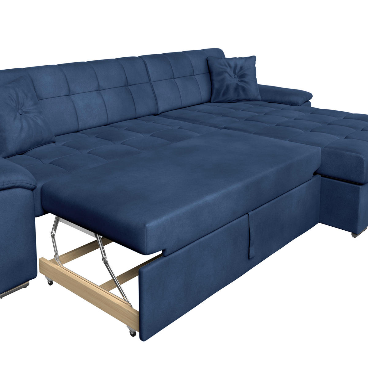 ECKSOFA Blau Zierkissen  - Blau, Trend, Textil (257/167cm) - Livetastic