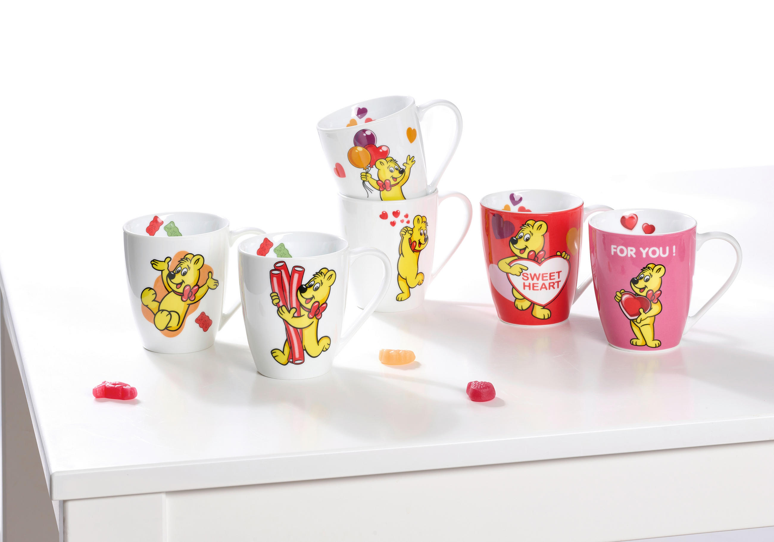 KAFFEEBECHER Haribo  360 ml   - Rot, KONVENTIONELL, Keramik (13/10/9cm) - Ritzenhoff Breker