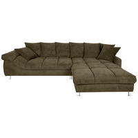ECKSOFA in Webstoff Grün  - Grün, Design, Textil/Metall (337/228cm) - Carryhome