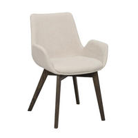STOL MED ARMSTÖD     - beige/brun, Klassisk, trä/textil (59/81/59cm) - Rowico