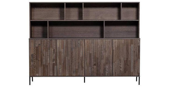 BUFFET Schwarz, Dunkelbraun  200/150/44 cm  - Dunkelbraun/Schwarz, Design, Holz/Holzwerkstoff (200/150/44cm) - Ambia Home