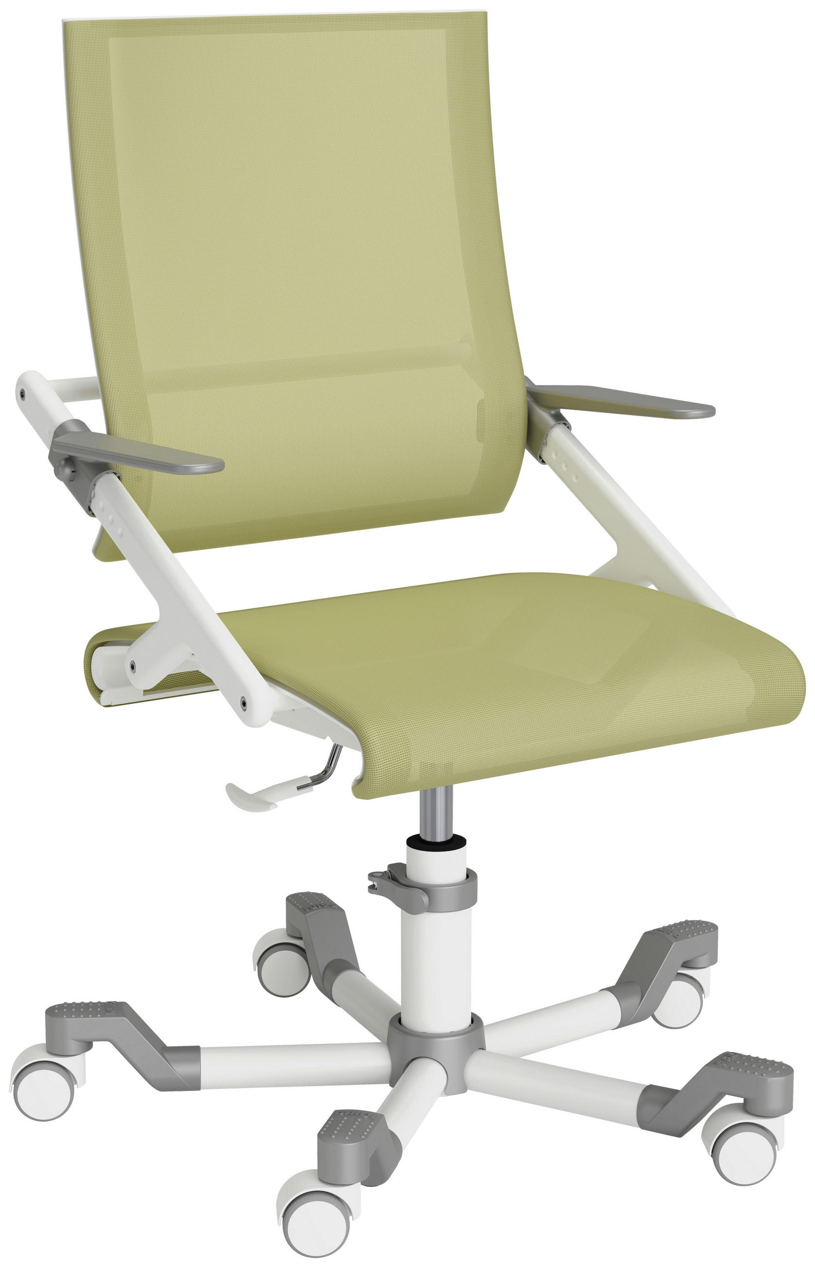 SCAUN ROTATIV PENTRU TINERET - verde deschis/argintiu, Basics, plastic/textil (54/86-100/54cm) - Paidi