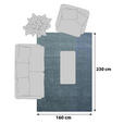 HOCHFLORTEPPICH 160/230 cm ATA 7000  - Hellgrau, Design, Textil (160/230cm) - Novel