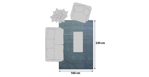 HOCHFLORTEPPICH 160/230 cm ATA 7000 Hellgrau - Hellgrau, Design, Textil (160/230cm) - Novel