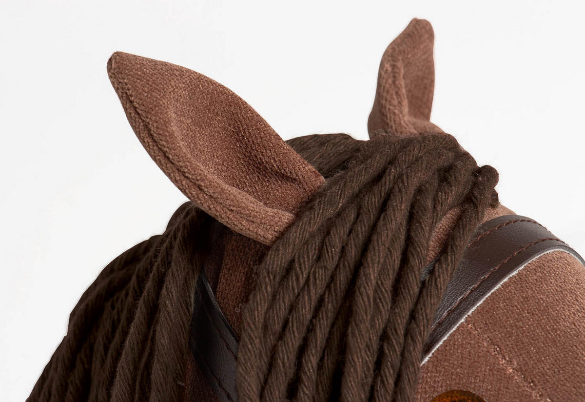 STECKENPFERD LUCKY  - Hellbraun/Naturfarben, Basics, Textil (24/65/12cm) - Pinolino