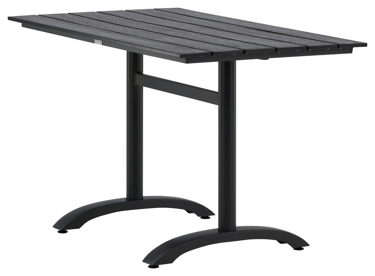 UTEBORD metall rektangulär  - svart, Klassisk, metall (120/70/74cm) - Gardenson