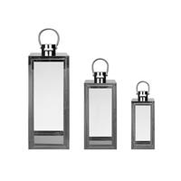 LATERNE - Chromfarben/Silberfarben, LIFESTYLE, Glas/Metall - Ambia Home
