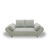SCHLAFSOFA Cord, Mikrofaser Hellgrau  - Hellgrau/Schwarz, Design, Textil/Metall (210/95/97cm) - MID.YOU