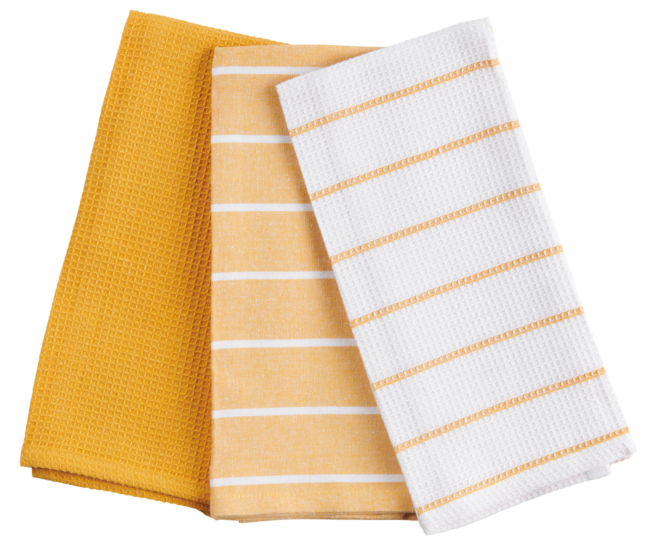 GESCHIRRTUCH-SET 3-teilig Senfgelb  - Senfgelb, Basics, Textil (40/60cm) - Esposa