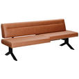 SITZBANK 220/87/70-86 cm  in Schwarz, Cognac  - Cognac/Schwarz, KONVENTIONELL, Textil/Metall (220/87/70-86cm) - Moderano