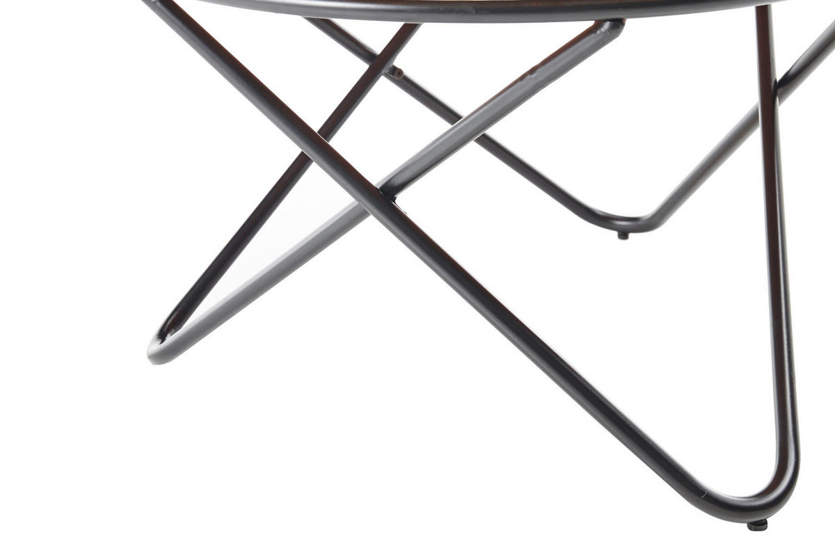 KONFERENČNÝ STOLÍK, čierna, kov, kameň,  - čierna, Design, kov/kameň (80/46cm) - MID.YOU