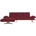 ECKSOFA  in Flachgewebe Bordeaux  159/314 cm  - Bordeaux/Schwarz, Design, Holz/Textil (159/314cm) - Dieter Knoll
