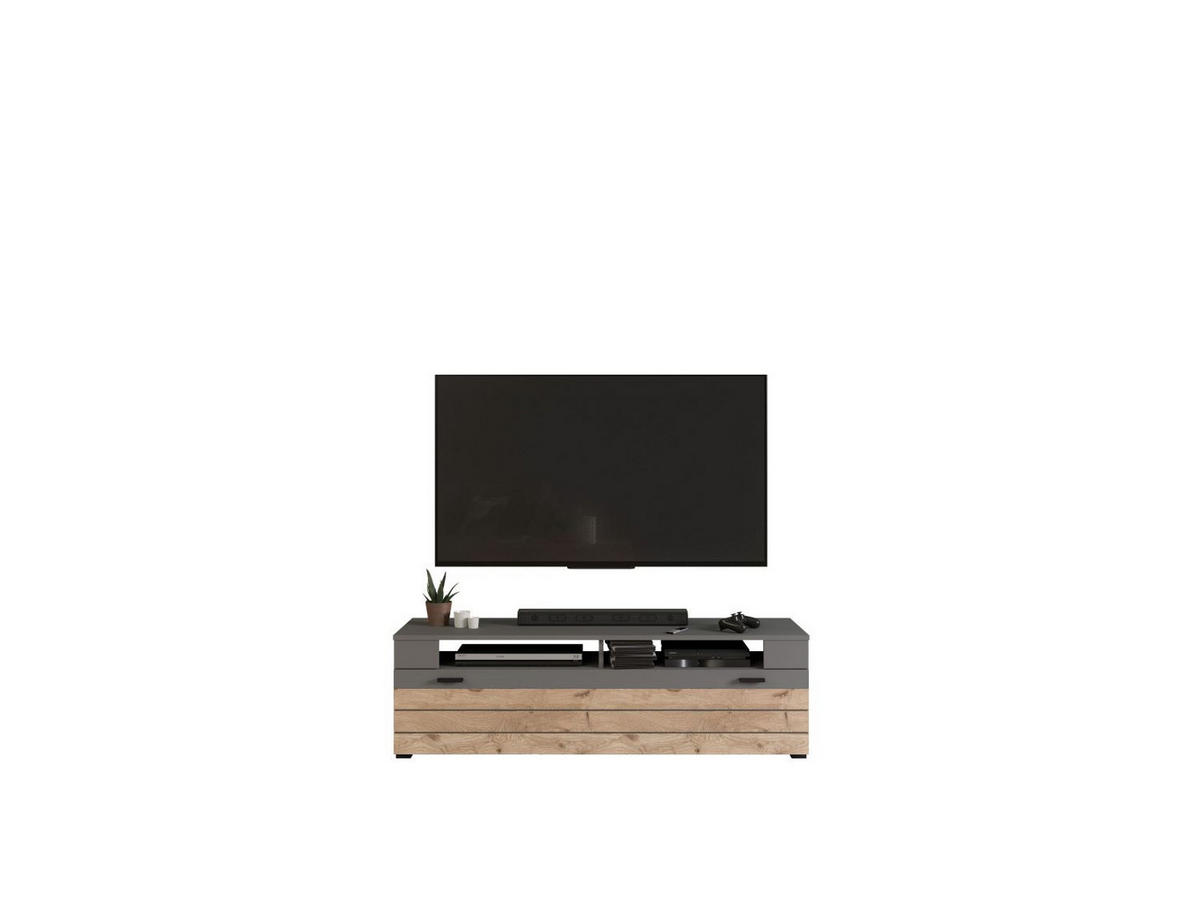 TV-ELEMENT - Schwarz, KONVENTIONELL, Holzwerkstoff/Kunststoff (140/42/40cm) - MID.YOU