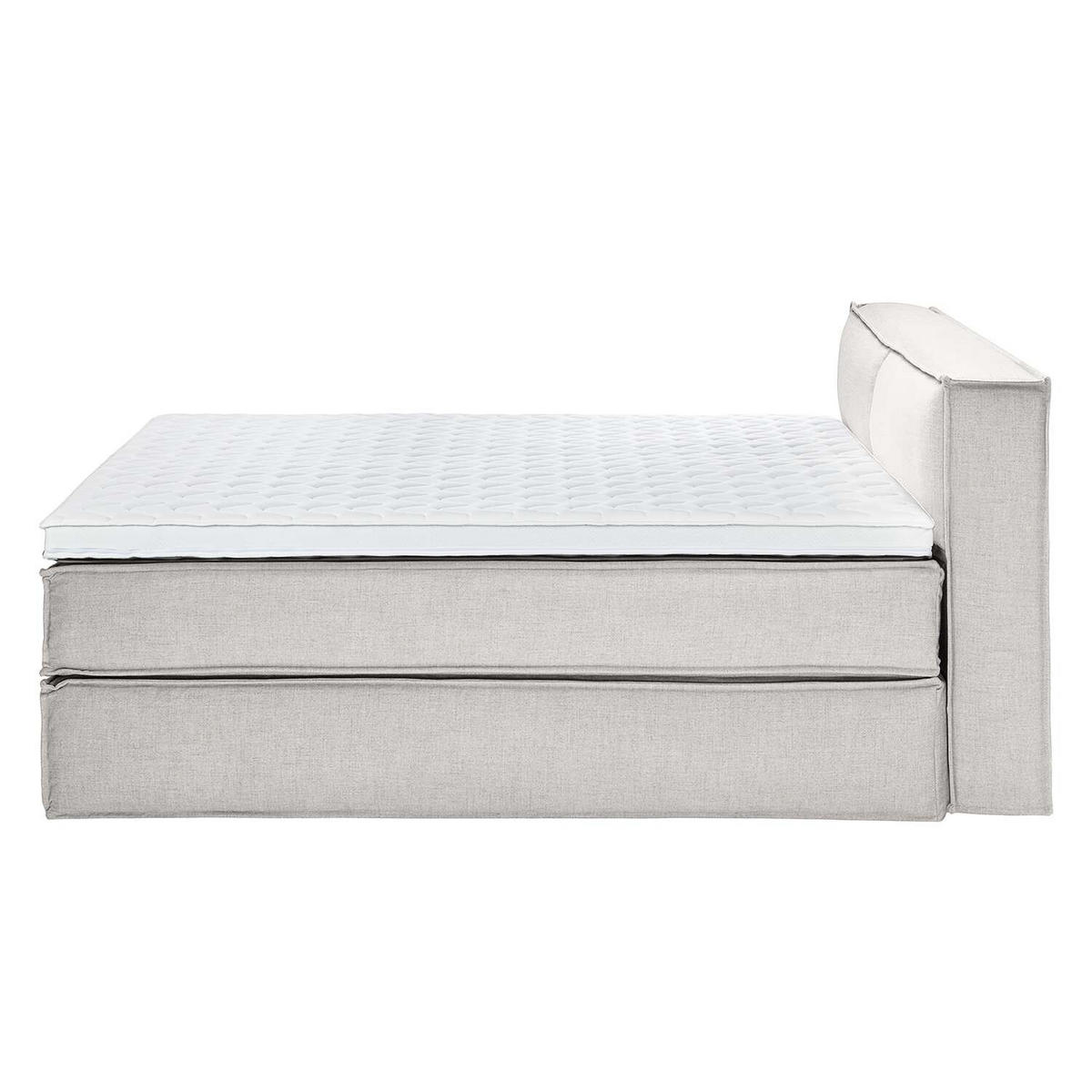 BOXSPRINGBETT 200/200 cm  in Creme  - Creme/Schwarz, Design, Textil (200/200cm) - home24