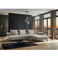 ECKSOFA in Chenille Greige  305/224 cm  - Greige/Schwarz, Design, Textil/Metall (305/224cm) - Dieter Knoll