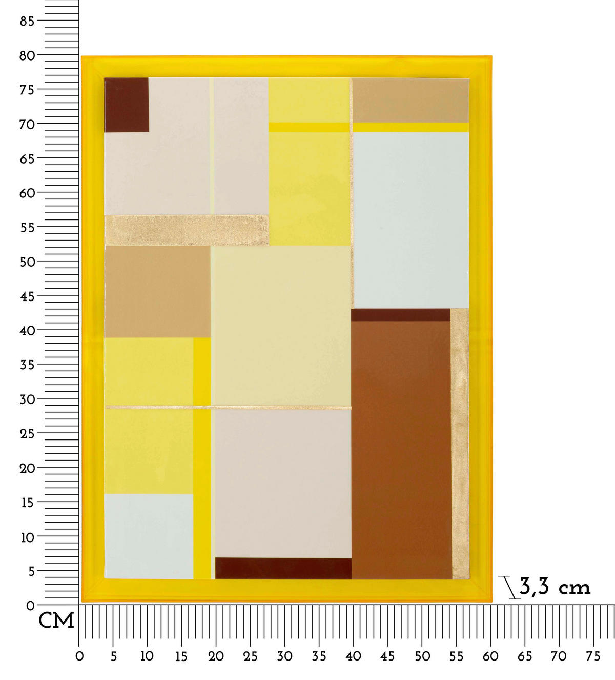 LEINWANDBILD  - Gelb, Basics, Holz/Kunststoff (60/80/3.3cm)