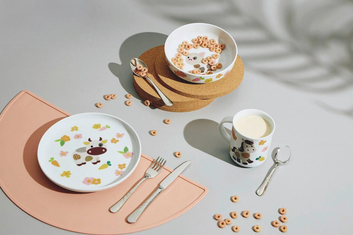 KINDERGESCHIRRSET Kids - Farm Porzellan 3-teilig  - Multicolor, KONVENTIONELL, Keramik (19,5/19,5/17,5cm) - Thomas