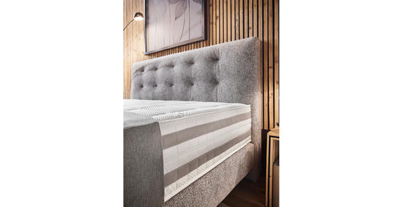 BOXSPRINGBETT 180/200 cm  in Grau  - Schwarz/Grau, KONVENTIONELL, Kunststoff/Textil (180/200cm) - Dieter Knoll