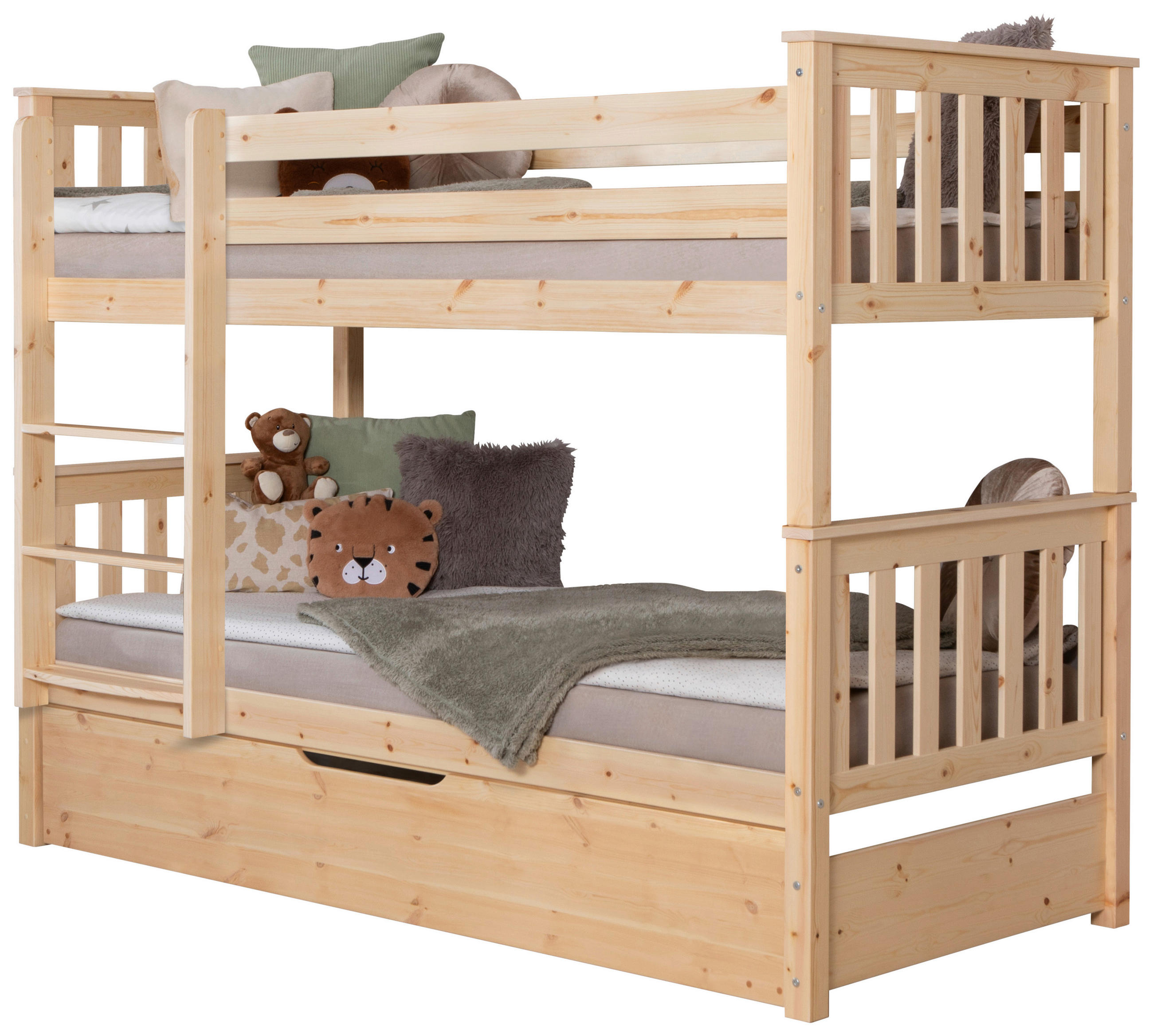 ETAGENBETT 90/200 cm Naturfarben  - Naturfarben, Modern, Holz (90/200cm) - MID.YOU
