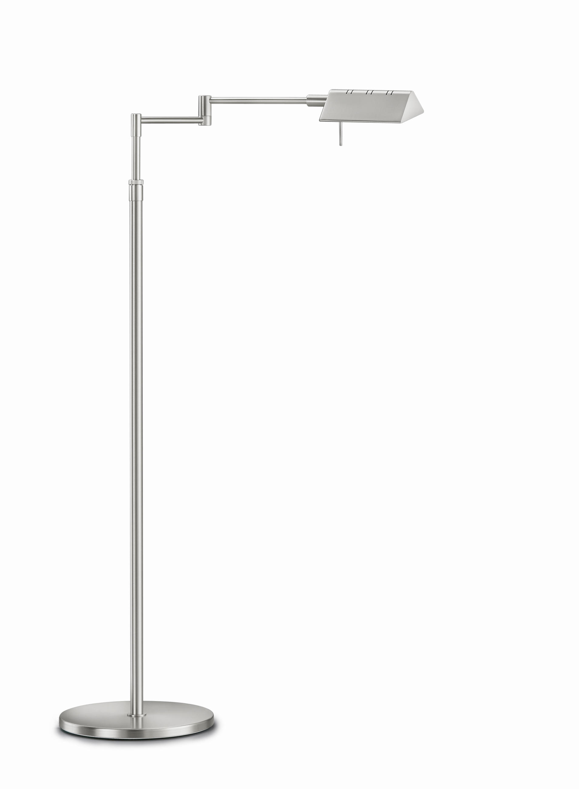 STEHLEUCHTE - Nickelfarben, Lifestyle, Metall (90-124cm) - GKS Knapstein