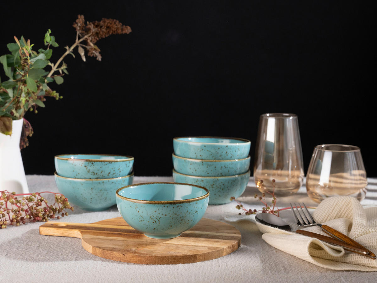 DIPSCHALENSET 11,5 cm  - Türkis, Trend, Keramik (11,5cm) - Creatable