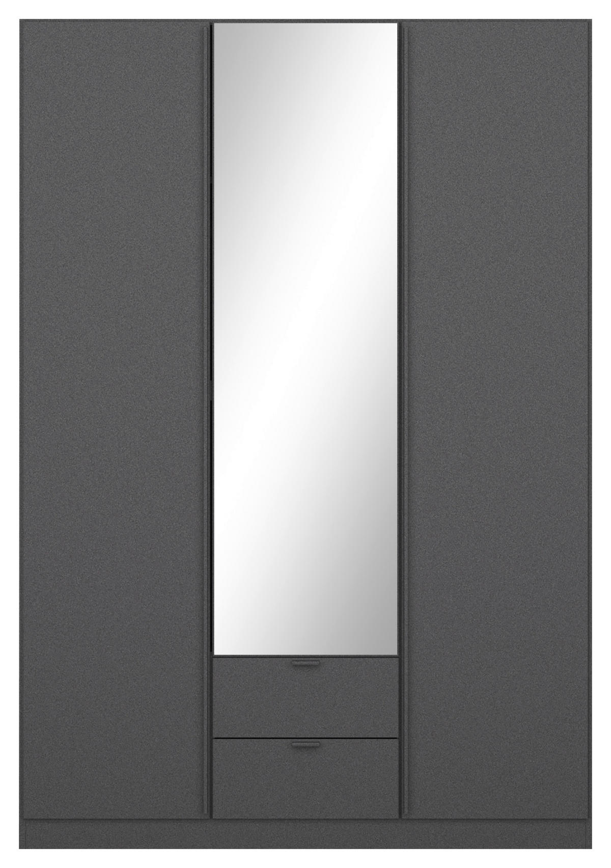 DREHTÜRENSCHRANK 136/197/54 cm,  in Grau, 3-türig  - Grau, MODERN, Holzwerkstoff/Metall (136/197/54cm) - Rauch Möbel