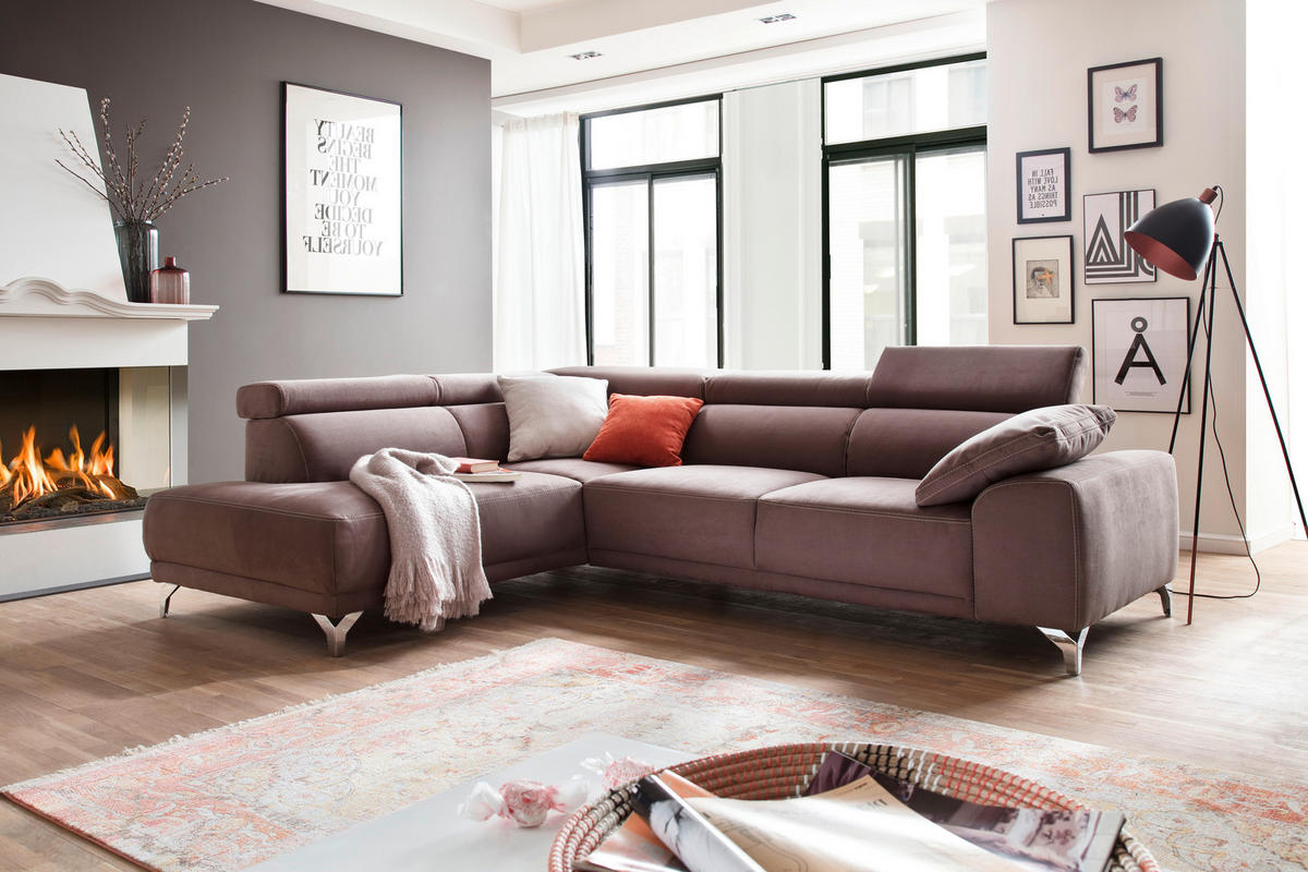 SEDEŽNA GARNITURA, antracit  - antracit, Moderno, tekstil (209/274cm) - Pure Home Lifestyle