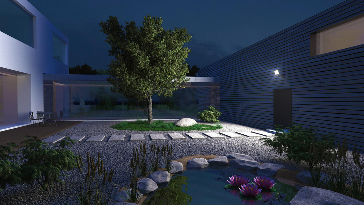 LED-AUßENLEUCHTE 17,3/22,9/19,5 cm   - Anthrazit, Design, Metall (17,3/22,9/19,5cm) - Steinel