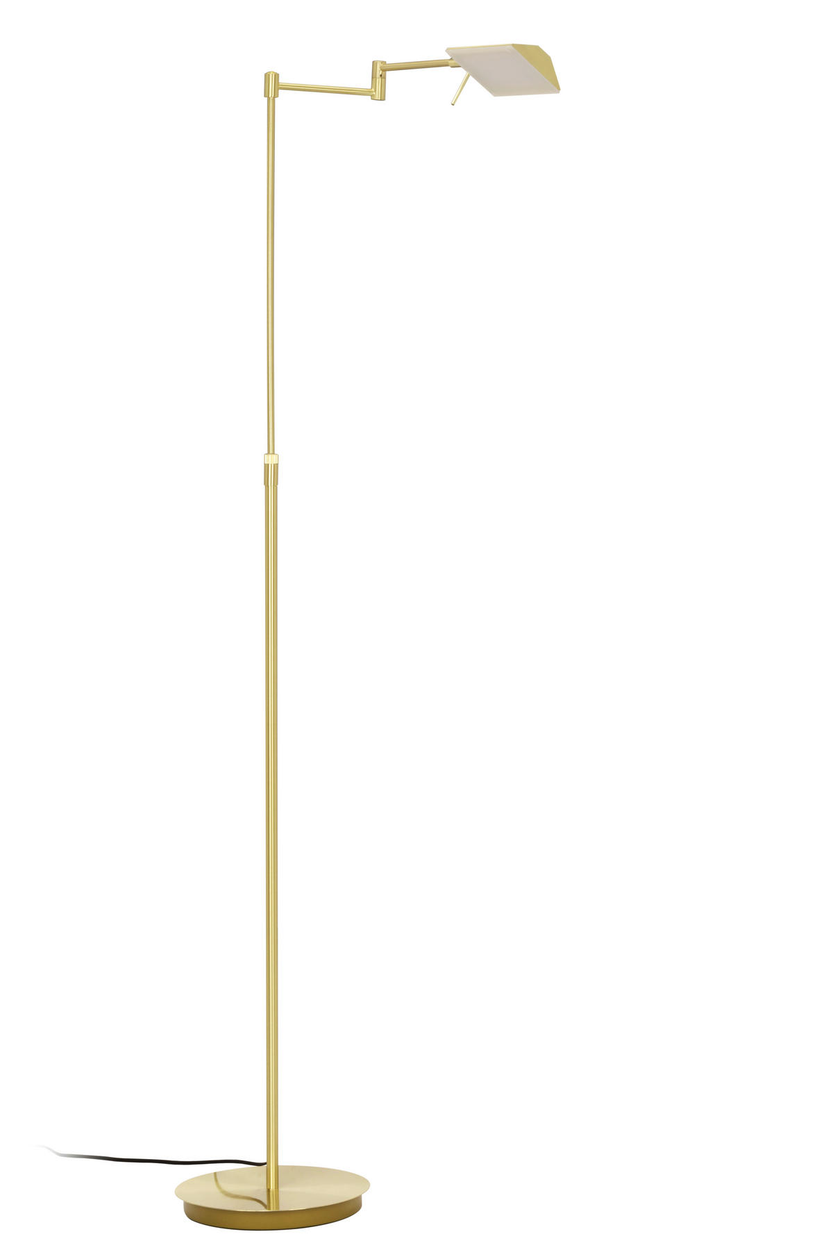 LAMPA NA ČÍTANIE, 24/146 cm  - zlatá/biela, Konventionell, kov/plast (24/146cm) - Novel