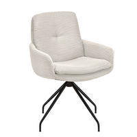 ARMLEHNSTUHL  in Cord  - Schwarz/Grau, Design, Textil/Metall (62/90/68cm) - Lomoco