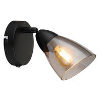 STRAHLER Paula 10/18,5/15,5 cm  - Schwarz/Grau, Design, Glas/Metall (10/18,5/15,5cm) - Globo