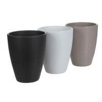 VÄXTKRUKA 13,5/17 cm  - vit/grå, Basics, keramik (13,5/17cm) - Best Price