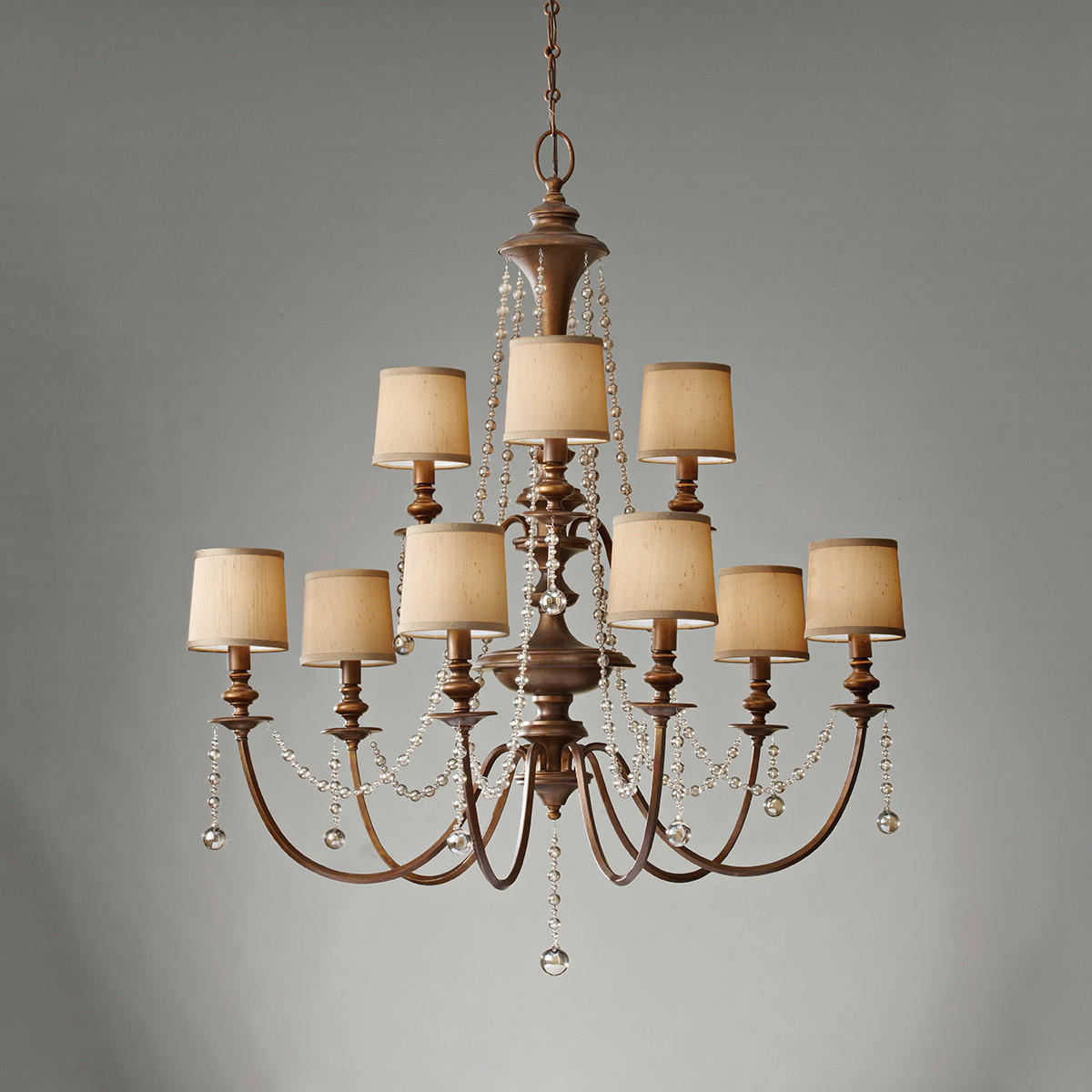 KRONLEUCHTER 93/119 cm    - Goldfarben, Konventionell, Metall (93/119cm) - Elstead Lighting