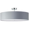 DECKENLEUCHTE  60/26,5 cm    - Chromfarben/Hellgrau, Design, Textil/Metall (60/26,5cm) - Brilliant