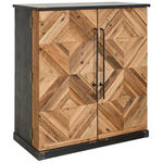 BARSCHRANK Tanne massiv Naturfarben, Schwarz  - Schwarz/Naturfarben, LIFESTYLE, Holz/Metall (84/92/46cm) - Landscape