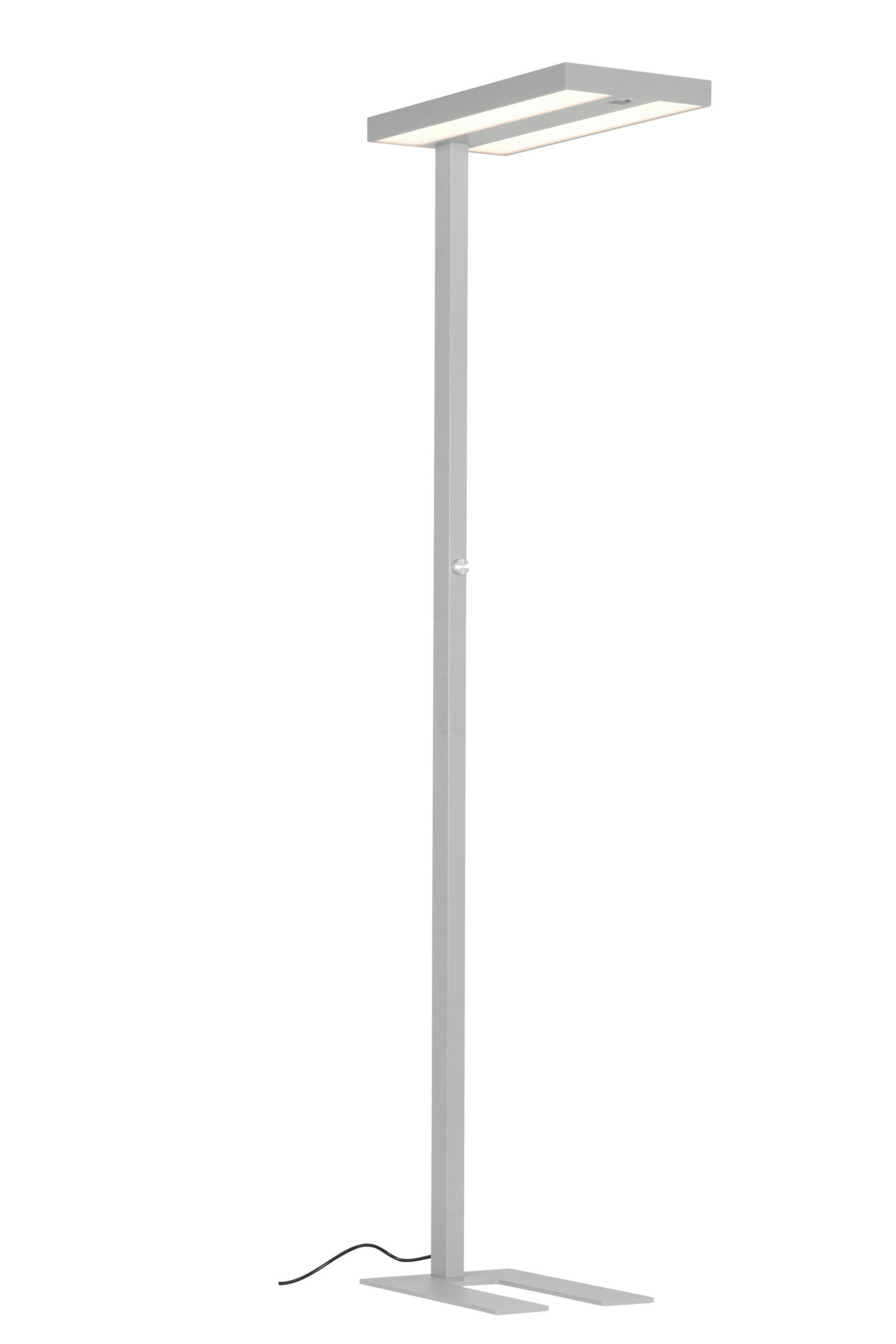 LED-OFFICE STEHLEUCHTE  61/195/28 cm   - Klar/Silberfarben, KONVENTIONELL, Kunststoff/Metall (61/195/28cm) - Novel